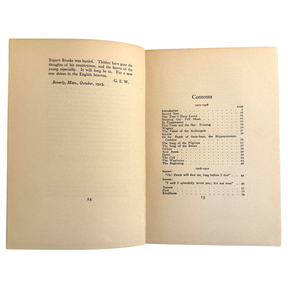 The Collected Poems of Rupert Brooke 1927 Hardcover Vintage Woodberry Dodd READ - Picture 15 of 16
